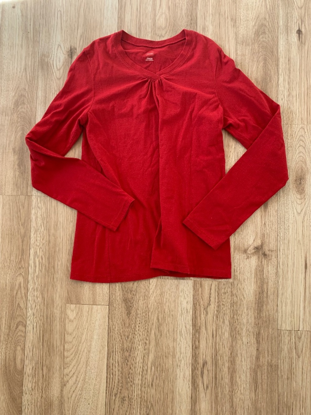 Red Long Sleeve Top